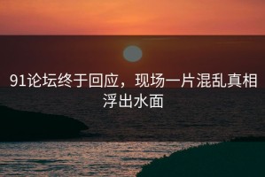 91论坛终于回应，现场一片混乱真相浮出水面