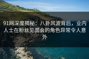 91网深度揭秘：八卦风波背后，业内人士在粉丝见面会的角色异常令人意外