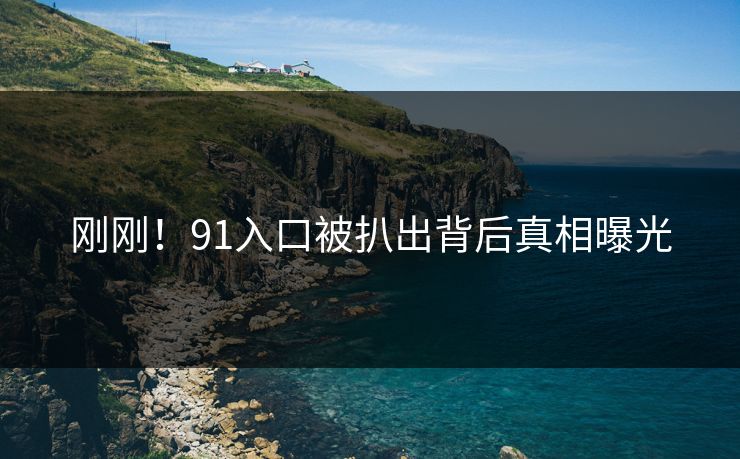刚刚！91入口被扒出背后真相曝光