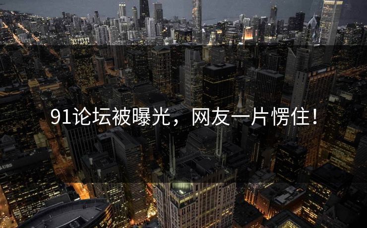91论坛被曝光，网友一片愣住！
