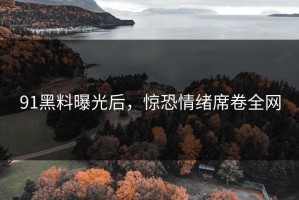 91黑料曝光后，惊恐情绪席卷全网